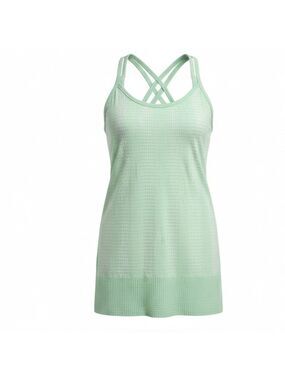 Athleta Mind Over Matter Pixel Tank XS Lily Pad Green Built In Bra Athletic Top